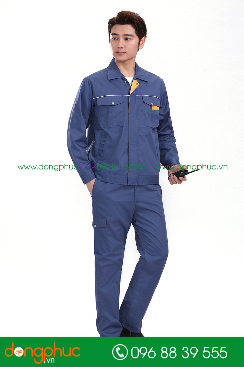 Mẫu bảo hộ màu xanh đậm phối vàng